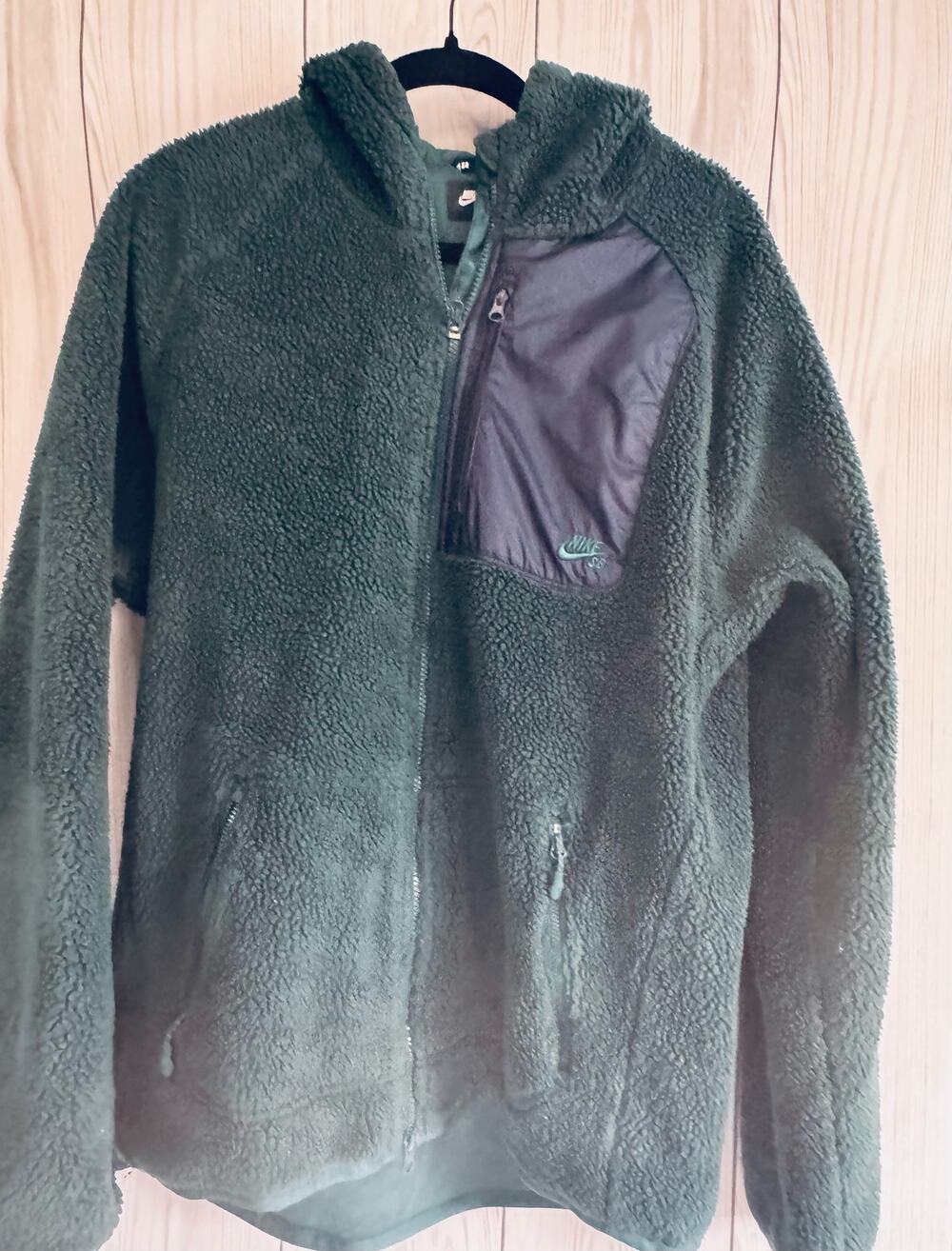 Nike SB - Everett Sherpa Fleece -Full Zip Hooded Jacket Mens XL  Atomic Teal